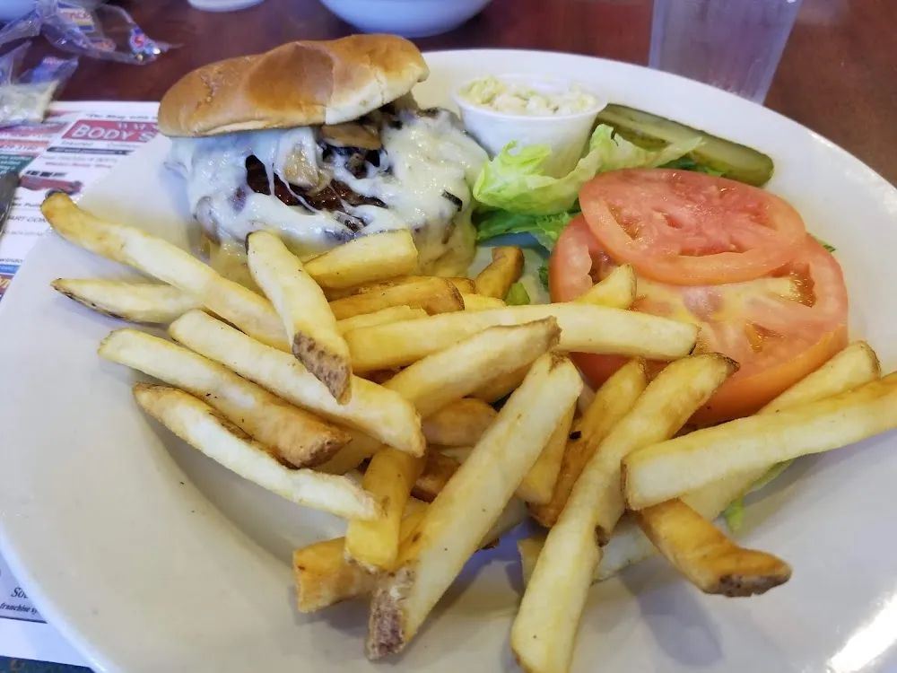 Swiss and Mushroom Burger